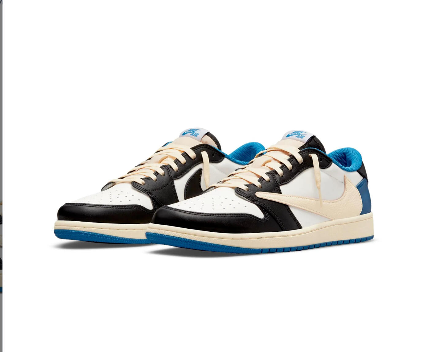 JordanAir Jordan 1 Retro Low x Fragment Design x Travis Scott x 'Sail Black Military Blue'
